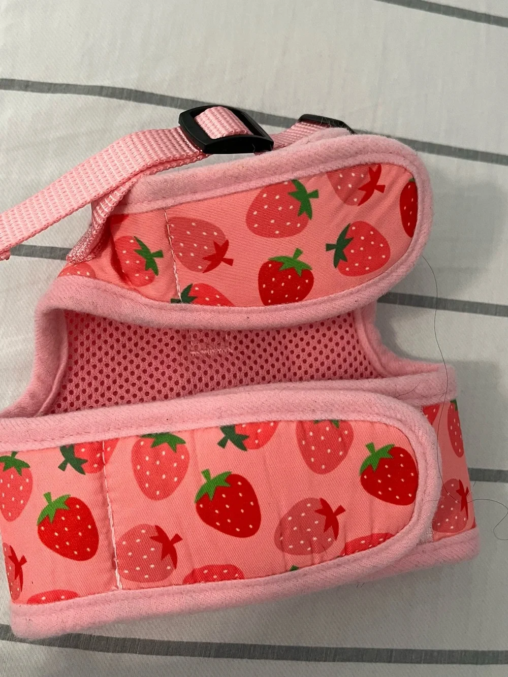 Pink Strawberry Print Pet Harness